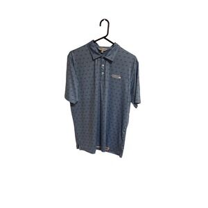 Lacrosse Unlimited Mens USA Lax Polo Shirt Blue Flag Sticks Large 2015234